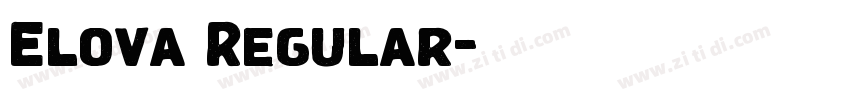 Elova Regular字体转换 Elova Regular字体转换